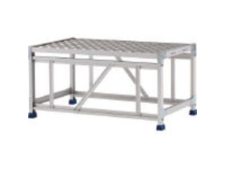 【組立・輸送等の都合で納期に1週間以上かかります】 ALINCO/アルインコ 【代引不可】作業台(天板縞板タイプ)1段 天板寸法800×600mm 高0.5m CSBC158WS