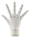KOTOBUKIYA コトブキヤ ARTIST SUPPORT ITEM ハンドモデル専用手袋/R -Wireframe- 発売前予約 受注生産の為キャンセル不可