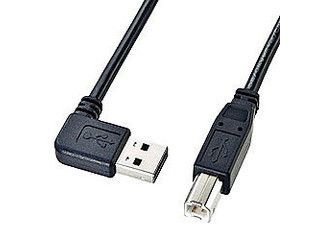 サンワサプライ 両面挿せるL型USBケーブル(A-B 標準) 3m ブラック KU-RL3 サンワサプライ 両面挿せるL型USBケーブル(A-B 標準) 3m ブラック KU-RL3