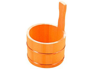 さわら　片手　湯桶　銅タガ　D−33−03