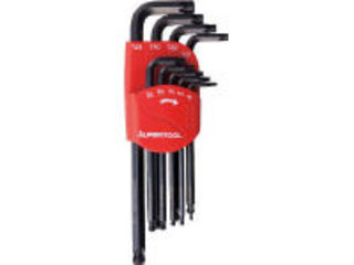 SUPERTOOL スーパーツール ロングボールポイントヘックスローブレンチ(9本組)T8〜T...