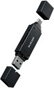 ELECOM エレコム メモリカードリーダー/USB Type-C&USB-A両対応/直挿しタイプ/SD+microSD/USB 5Gbps/ブラック MR3C-D207BK(2)