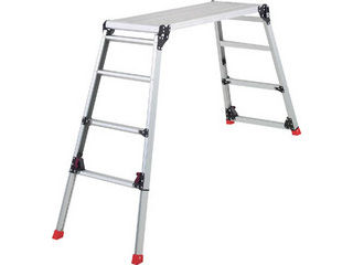 TRUSCO/トラスコ中山 【代引不可】足場台 アルミ製 脚部伸縮タイプ 高さ0.87〜1.18m TDWG-910