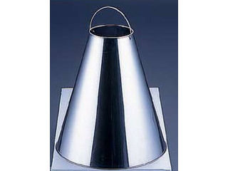 小 φ197×H286mm　小用　木柄鉄ジャンボ火起しにセットして使用できます。えんとつをセットする事により、火起しが短時間にて行なえます。QEV013　