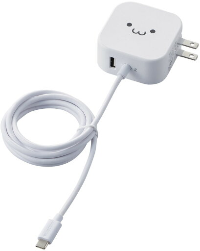 ELECOM エレコム AC充電器/PD準拠/20W+12W/USB-Cケーブル一体型/1.5m/USB-A1ポート/ホワイトフェイス MPA-ACCP19WF ELECOM エレコム AC充電器/PD準拠/20W+12W/USB-Cケーブル一体型/1.5m/USB-A1ポート/ホワイトフェイス MPA-ACCP19WF