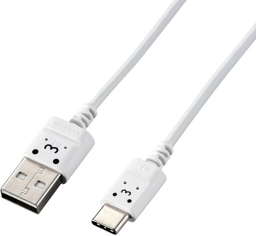 ELECOM エレコム USB Type-Cケーブル/スマホ用/USB(A-C)/極細/2.0m/ホワイトフェイス MPA-ACX20WF2 ELECOM エレコム USB Type-Cケーブル/スマホ用/USB(A-C)/極細/2.0m/ホワイトフェイス MPA-ACX20WF2