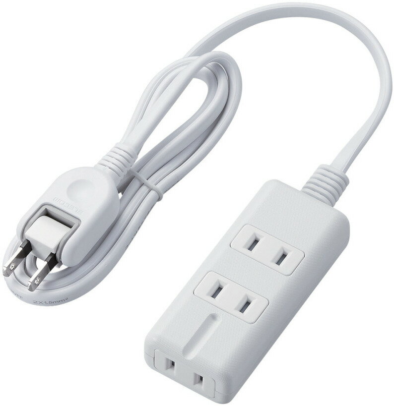 ELECOM エレコム 磁石タップ/3個口(内3ピン1)/1m/ホワイト T-KM01-2310WH