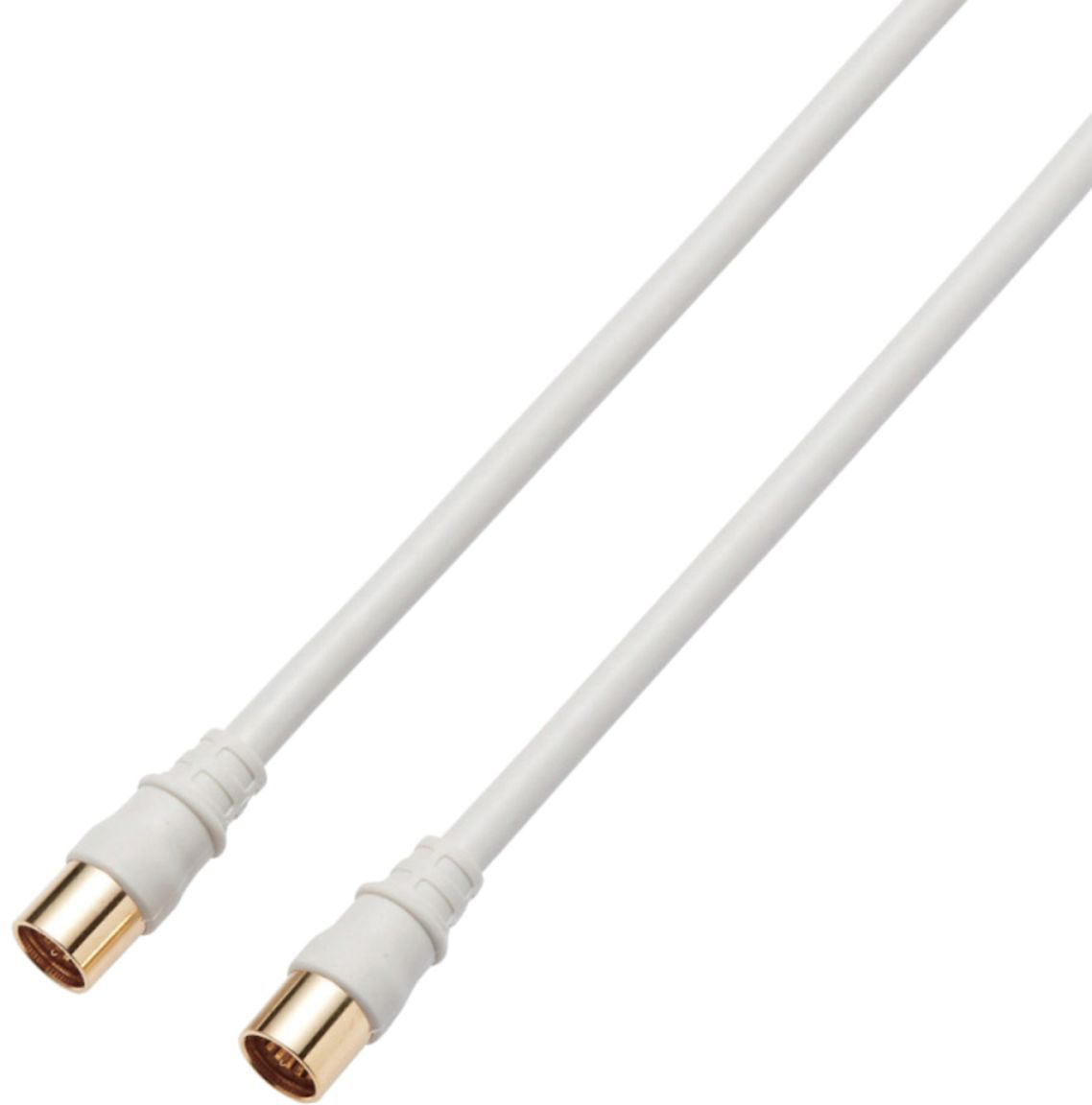 DXアンテナ テレビ接続ケーブル(1m) 【2K・4K・8K対応】 ホワイト 4JW1RSSS(B)