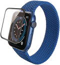 ELECOM エレコム Apple Watch SE、Series 6/44mm/ガラスフィルムフレーム付/光沢 AW-20MFLGFRBK ブラック