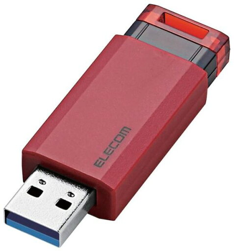 ELECOM エレコム USB3.1(Gen1)対応 ノック式USBメモリ 128GB MF-PKU3128GRD レッド ELECOM エレコム USB3.1(Gen1)対応 ノック式USBメモリ 128GB MF-PKU3128GRD レッド