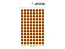 A・one/エーワン カラーラベル 9mm丸 茶 07007