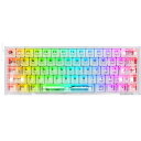 REDRAGON レッドラゴン 有線 ゲーミングキーボード クリスタル 英語 コンパクト クリア軸 透明軸 メカニカル 61KEY K617CT-RGBTI