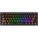 REDRAGON レッドラゴン 有線 ゲーミングキーボード クリスタル 英語 コンパクト クリア軸 透明軸 メカニカル 61KEY K617CTB-RGBTI