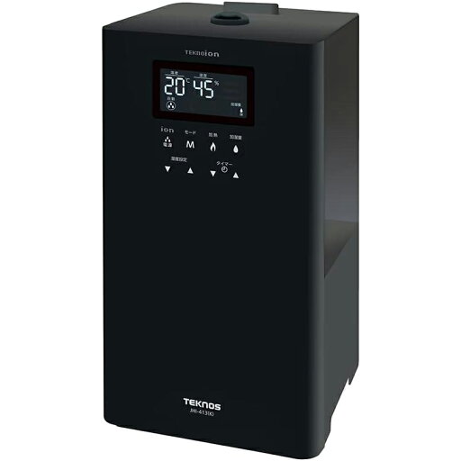 TEKNOS テクノス JHI-413(K) ハイブリッド加湿器4L(超音波・ヒーター)ブラック 加湿量:350ml/時 適用床面積:木造/7畳相当 鉄筋/11畳相当 TEKNOS テクノス JHI-413(K) ハイブリッド加湿器4L(超音波・ヒーター)ブラック 加湿量:350ml/時 適用床面積:木造/7畳相当 鉄筋/11畳相当