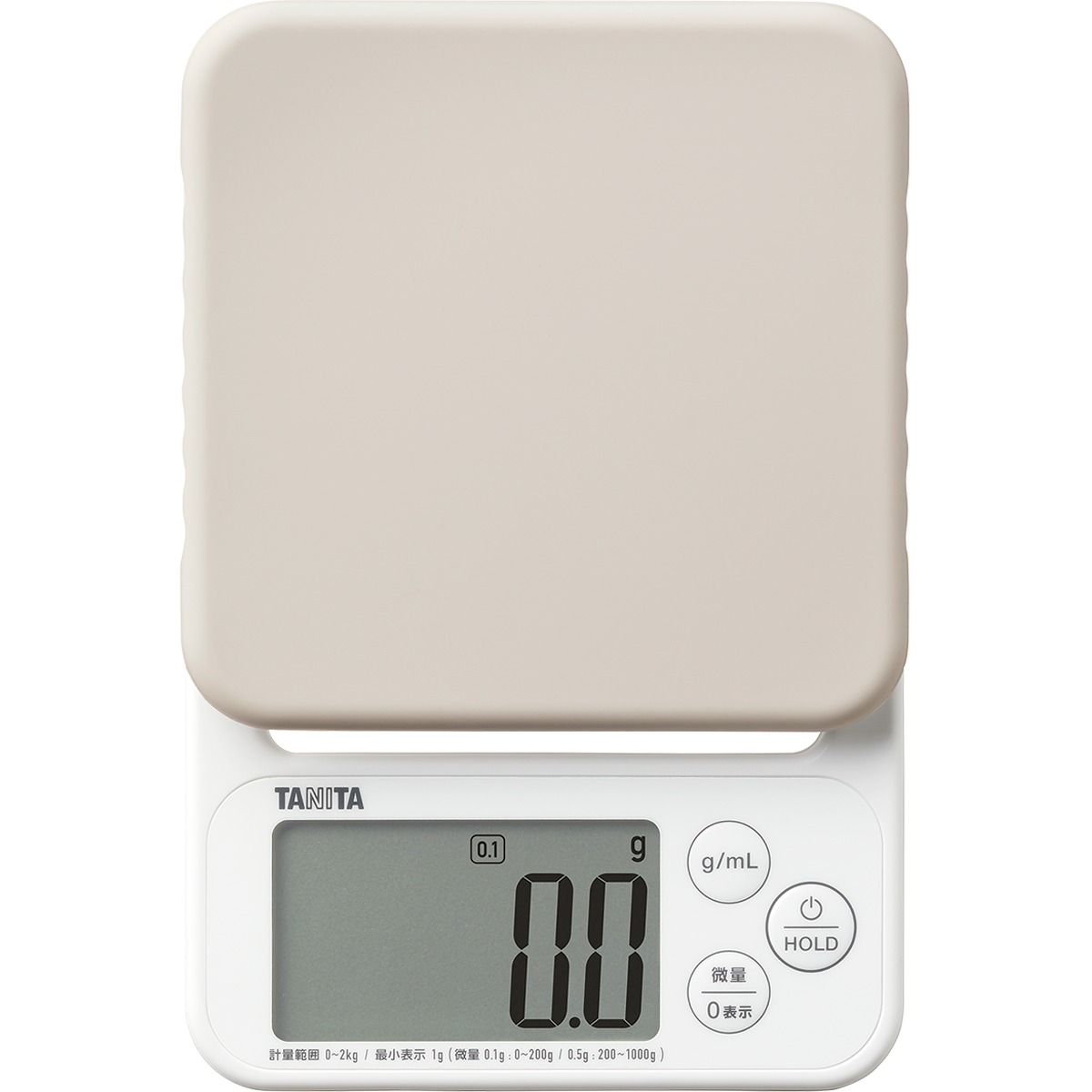 TANITA タニタ KJ-222(GY)デジタルクッキングスケール グレー