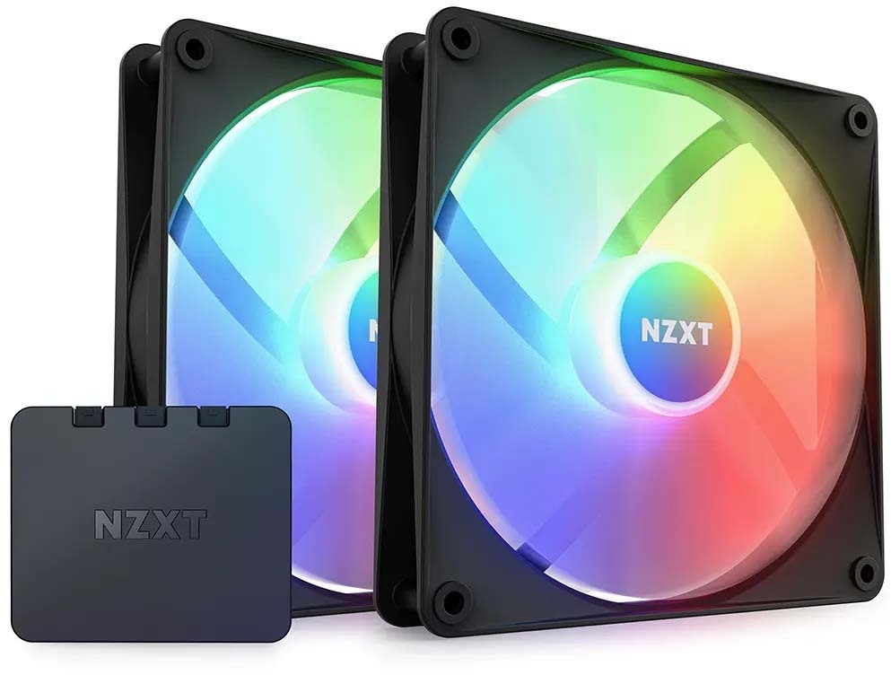 NZXT ケースファン F140 RGB Core Twin Pack 140mm x2パック・ブラック RF-C14DF-B1