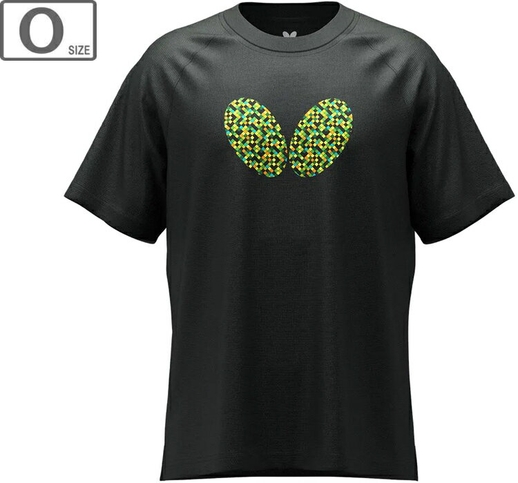 バタフライ Butterfly マルチル・Tシャツ 男女兼用 【Oサイズ】 【961/ブラック×グリーン】 46580