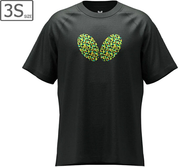 バタフライ Butterfly マルチル・Tシャツ 男女兼用 【3Sサイズ】 【961/ブラック×グリーン】 46580