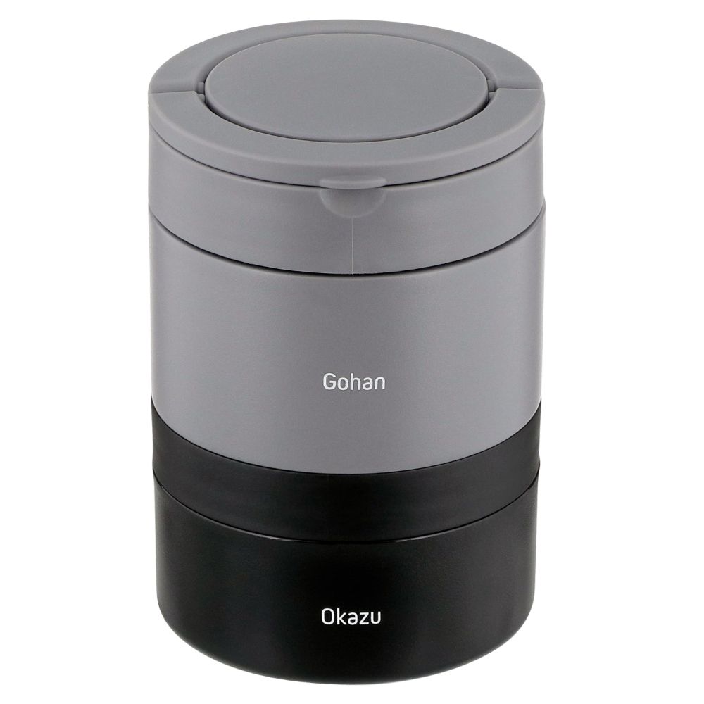 Bestco ベストコ ベストコ 弁当箱 2段 850ml ブラック 保温 丸型 大容量 NQ-212