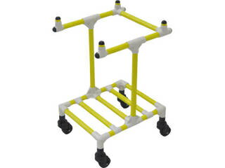 サイズ：345×344×650mm材質：本体/抗菌防カビイレクターキャスター/樹脂・ウレタン車輪054007001　