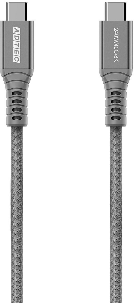 ADTEC アドテック 240W 40Gbps 8K出力 Type-CtoCケーブル ブラック APC-V1024CC-U4G3-BK