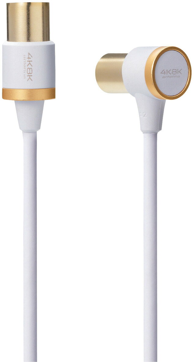 ELECOM エレコム アンテナケーブル/4K8K対応/L-S型/5.0m/ホワイト DH-ATLS48K50WH