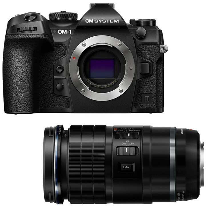 OM SYSTEM オーエムシステム OM-1 Mark II ボディー+M.ZUIKO DIGITAL ED 90mm F3.5 Macro IS PRO セ...