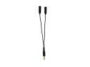 YAZAWA 【10個セット】 YAZAWA 2分配オーディオコード黒 TK01BKX10