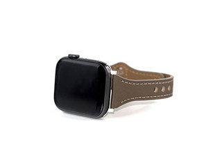 WEARPLANET WEARPLANET Slim Line フラット本革バンド for Apple Watch 41/40/38mm スモーキーブラウン WP23216AWWM