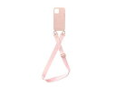 PHONECKLACE PHONECKLACE バンドショルダーストラップ付きシリコンケース for iPhone 14 Plus パウダーピンク 背面カバ