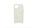 PHONECKLACE PHONECKLACE ストラップホール付きシリコンケース for iPhone 14 Plus アイボリー 背面カバー型 PN23903i14