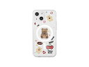 AKAN AKAN MagSafe対応クリアケース for iPhone 14 テディベア 背面カバー型 AK23489i14