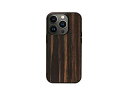 Man & Wood Man & Wood 天然木ケース for iPhone 14 Pro Ebony 背面カバー型 I23631i14P