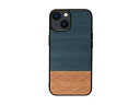 Man & Wood Man & Wood 天然木ケース for iPhone 14 Plus Denim 背面カバー型 I23640i14M