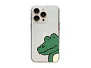 dparks Dparks ソフトクリアケース for iPhone 14 Pro ワニ 背面カバー型 DS24146i14P