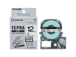 KING JIM 【5個セット】 KING JIM キングジム テプラPROテープ強粘着 12mm 白 KJ-SS12KWX5