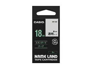 カシオ計算機 【5個セット】 カシオ計算機 ネームランドテープ18mm 透明 XR-18XX5 カシオ計算機 【5個セット】 カシオ計算機 ネームランドテープ18mm 透明 XR-18XX5