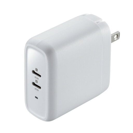 サンワサプライ USB PD対応AC充電器(PD20W×2ポート)ACA-PD97W サンワサプライ USB PD対応AC充電器(PD20W×2ポート)ACA-PD97W