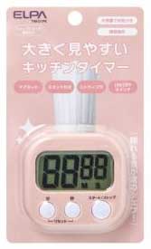 ELPA エルパ 朝日電器 TIM-01PK　大きく見やすいキッチンタイマー 電池式 電池別売り ピンク