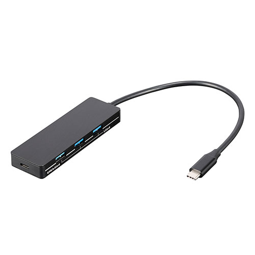 ナカバヤシ PD対応USB3.2G2 4ポート変換アルミハブ ブラック UH-C3334BK ナカバヤシ PD対応USB3.2G2 4ポート変換アルミハブ ブラック UH-C3334BK