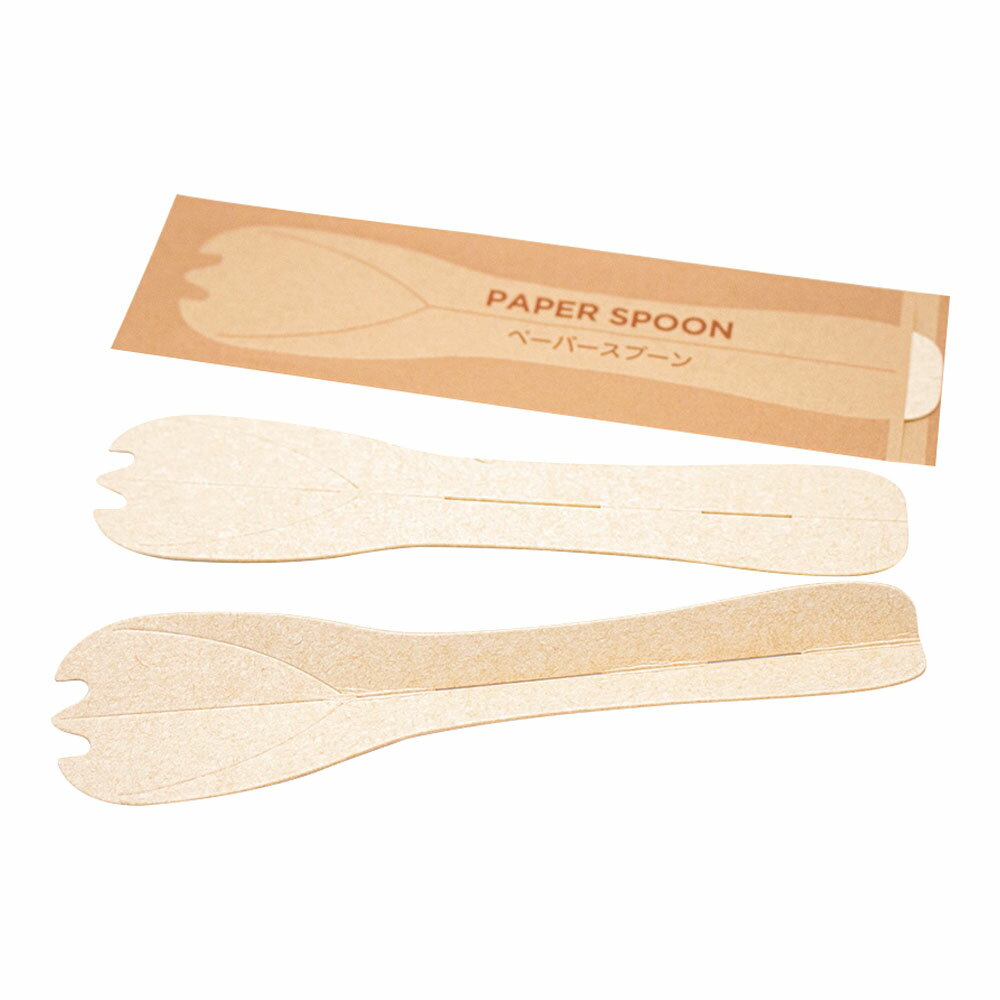 AOTO アオト印刷 エコシリーズ 紙カトラリー(100本入) 先割スプーン 15T-F 紙袋