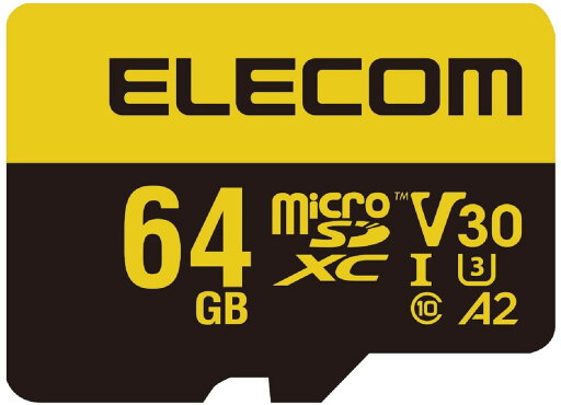 ELECOM エレコム microSDXCカード/高耐久/ビデオスピードクラスV30対応/UHS-I U3 90MB/s 64GB MF-HMS064GU13V3 ELECOM エレコム microSDXCカード/高耐久/ビデオスピードクラスV30対応/UHS-I U3 90MB/s 64GB MF-HMS064GU13V3