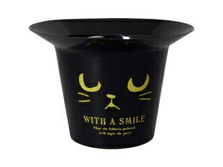 KEI ケー・イー・アイ 【GREENHOUSE】カラープリントプラポット M HW199-B クロネコ