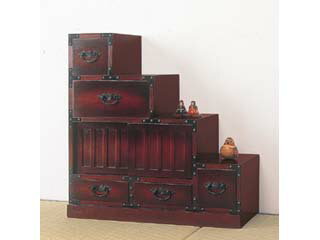 KUROSHIO クロシオ メーカー直送代引不可 民芸調 階段箪笥 右下がり 64736 和風 心和む 和室 同梱不可 ※沖縄・北海道・離島お届並びに配送時間指定不可