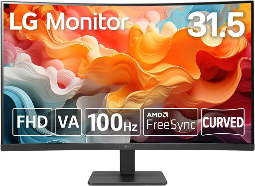 LG Electronics Japan 31.5インチフルHD液晶ディスプレイ 曲面 (1920x1080/VA/100Hz/チルト/3年保証) 32MR50C-B 納期2〜3週間 LG Electronics Japan 31.5インチフルHD液晶ディスプレイ 曲面 (1920x1080/VA/100Hz/チルト/3年保証) 32MR50C-B 納期2〜3週間