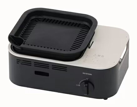 IRIS OHYAMA アイリスオーヤマ 減煙焼肉カセットコンロ　IGC-GY1-H　チャコール