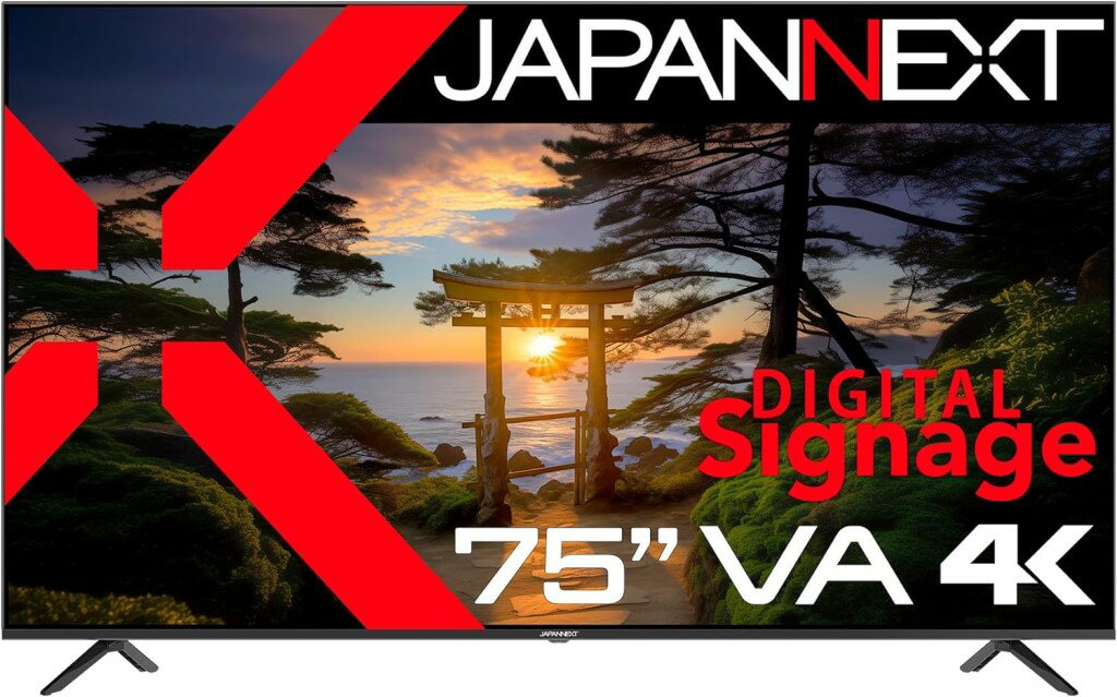 JAPANNEXT ジャパンネクスト 商品は軒先渡し 75インチ4K液晶ディスプレイ(3840x2160/VA/HDMIx3/USB/HDR10/半光沢/スピーカー/1 単品購入のみ可（同一商品であれば複数購入可） クレジットカード決済 代金引換決済のみ