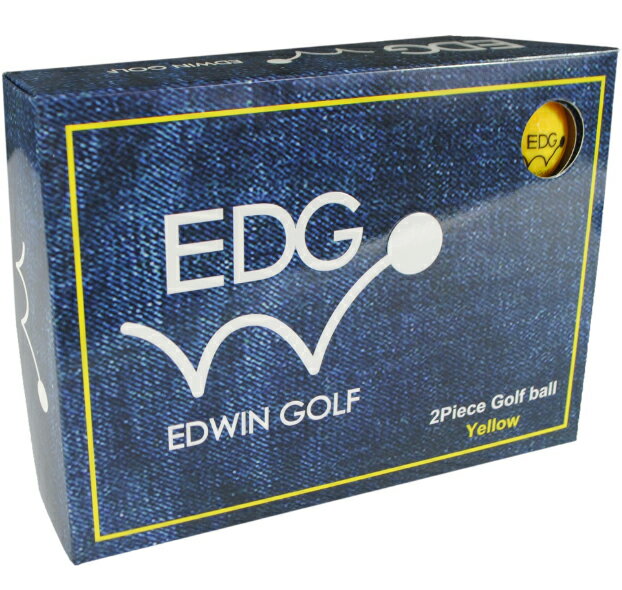 LEZAX/レザックス EDWIN GOLF ゴルフボール マット 12個入り 【イエロー】 EDBA-3776