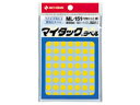 NICHIBAN/ニチバン マイタックカラーラベル 8mm径 黄 ML-1512