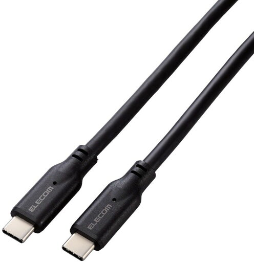 ELECOM エレコム USB Type-C to USB Type-Cケーブル/USB10Gbps/100W対応/スタンダード/1.0m/ブラック MPA-CC1G10BK ELECOM エレコム USB Type-C to USB Type-Cケーブル/USB10Gbps/100W対応/スタンダード/1.0m/ブラック MPA-CC1G10BK